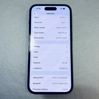 14 Pro 128gb Apple iPhone graphite, použitý - 8