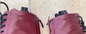 KOŽENÉ BORDOVÉ KOTNÍČKOVÉ DÁMSKÉ BOTY - 8