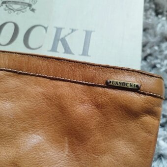 Dámské kožené podzimní kotníkové kozačky Lacoski hnědé - 8