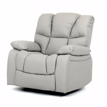 Relaxační křeslo, kojící křeslo, béžová ekokůže, TV-4075 - 8