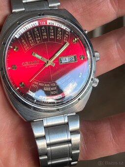 Hodinky Orient vecny kalendar / cerveno-visnovy ciselnik - 8