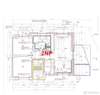 Pronájem bytu 3+kk -102 m2 s terasou, balkonem a parkováním - 8