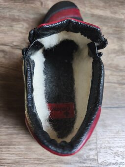 Teplé kožené vínovočerné boty RIEKER v.38-top stav - 8