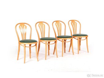 Elegantní české židle TON, zachovalý stav, 4 kusy. - 8