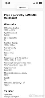 Prodám plně funkční Tv Samsung 49K6372(121cm) - 8