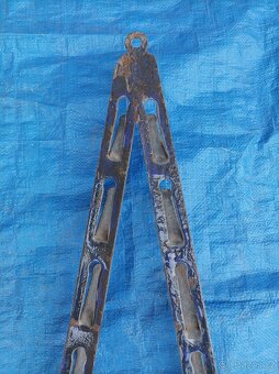 Smaltovaný držák na 10 pokliček, délka 90 cm - 8