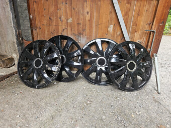 4x plechové disky 15″ s pneu + poklice – Škoda / VW / Seat - 8