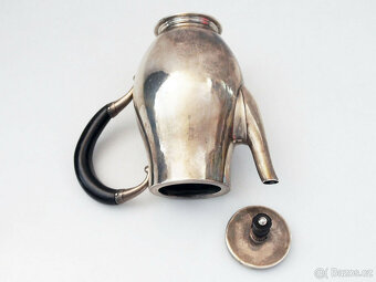 Krásná moka sada s podnosem; Stříbro 925, Georg Jensen - 8