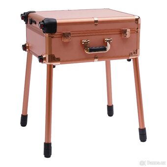 Rosegold přenosný kosmetický kufr s led světlem - 8