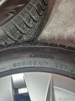 ALU Kola ŠKODA 5x112 R17 ROTARE Zánovní Zimní Pneu 205/55/17 - 8