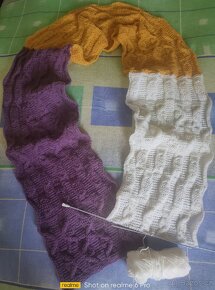 RUČNĚ PLETENÁ, NOVÁ, EXTRA DLOUHÁ ŠÁLA-PLÉD: 2,5metru x 30cm - 8