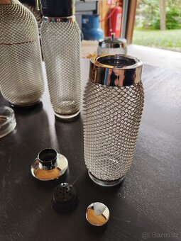Retro sada sifonová, šlehačková láhev, šejkr, dóza TOP STAV - 8