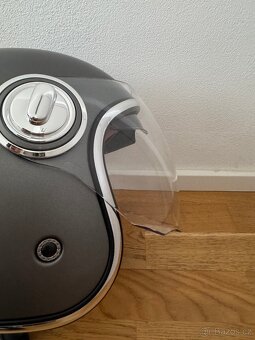 Otevřená přilba NOX PREMIUM Heritage stříbrná matná - 8