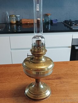 ART DECO STAROŽITNÁ FRANCOUZSKÁ MOSAZNÁ PETROLEJKA GAUDARD - 8