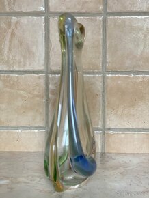 Hutní sklo váza a mísa - 8