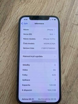 iPhone 12 PRO 128GB Space GREY TOP STAV - 8