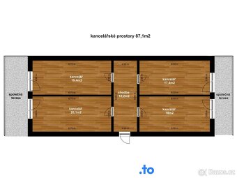 Pronájem kancelářských prostor, 87 m² - Brno, Slatina - 8