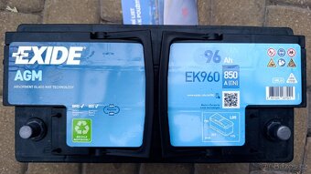 Prodám 2x autobaterii EXIDE AGM 96Ah - 8