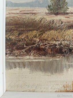 obraz ABEND AM MOOR, olej, L. Wiedemann - 8