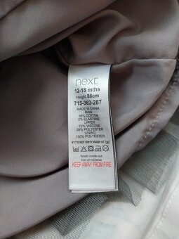 Nádherné sváteční šaty se srnkami, Next, vel. 86 - 8