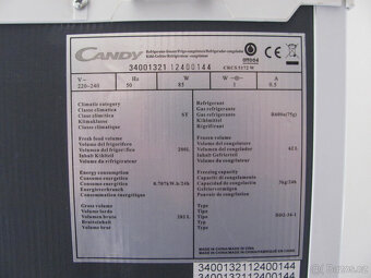 CHLADNIČKA S MRAZNIČKOU CANDY - A+ 177cm - 8