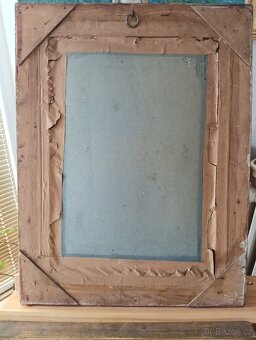 OBRAZ OLEJ NA KARTONU LOVECKÝ MOTIV SIGNATURA NEČITELNÁ - 8