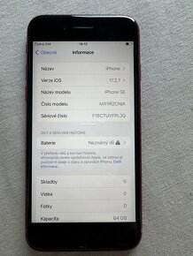 iPhone SE 2020 červený 64gb nová baterie - 8
