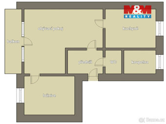 Prodej bytu 2+1, 48 m², Pelhřimov, ul. Friedova - 8