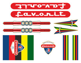 Rámové polepy Favorit, Eska z roku 1955, 1963, 1980, F1 - 8