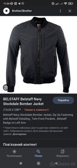 Bunda BELSTAFF STOCKDALE BOMBER JACKET BLACK - 8