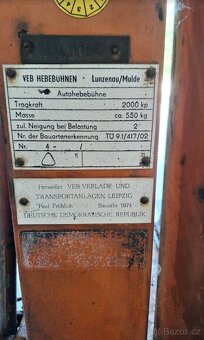 Nemecky nůžkový 2T hydraulicky zvedák DDR - 8