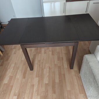 Rozkládací jídelní stůl tmavě hnědá IKEA bjursta - 8