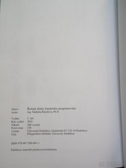 Řešené úlohy lineárního programování – Univerzita Pardubice - 8