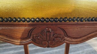 Dubové židle Ludvík XV. Řezbované 6 ks - 8