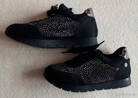 Dětské boty, botky, černé se stříbrnými kamínky, vel.32 - 8