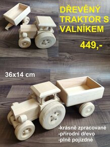 Dřevěný vlak, dřevěný vláček- více druhů - 8
