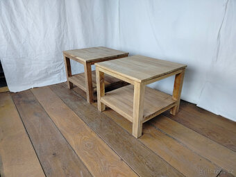 Odkládací stolky - masiv TEAK - 8