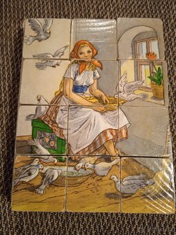 Staré dřevěné kostky Popelka - 8