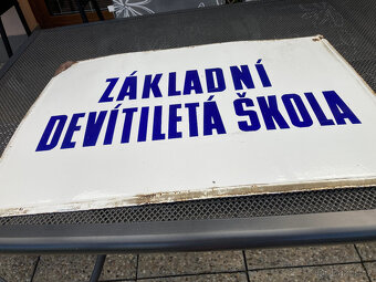 Cedule smaltovaná stará Základní dev. škola 2.000 kč - 8
