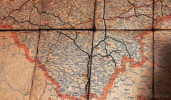 Předválečná automobilistická mapa Čech v němčině. - 8