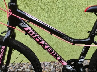 Značkové dětské kolo MAXBIKE 24" (černá/růžová)2 - 8