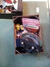 Fondue, tác na chlebíčky a retro věci, krabice od vína - 8