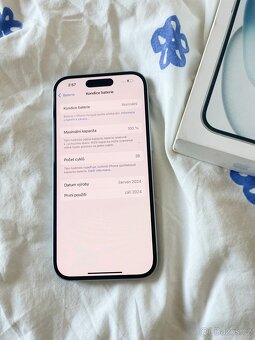 iPhone 15 modrý 128 GB - BEZ MOŽNOSTI SIM KARTY - 8
