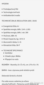 Americká lednička Grundig s vinotekou - 8