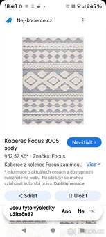 Koberec Focus 80x150 cm. Top stav - 8