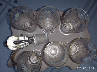 sada 6 štamprlat -možná 1850..1910.., tenké malované sklo - 8