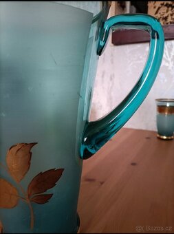 Skleněný servis, džbán, skleničky - 8