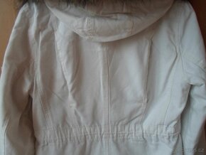 Bílá bunda kabát kabátek parka - L, 40 - 8