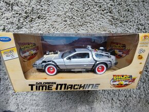 1:24 WELLY DELOREAN BACK TO THE FUTURE TIME MACHINE NOVY SET - 8