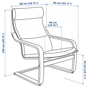 Křeslo z OŘ Ikea - tmavě šedý polstr - 8